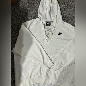 Nike white oversized hoodie